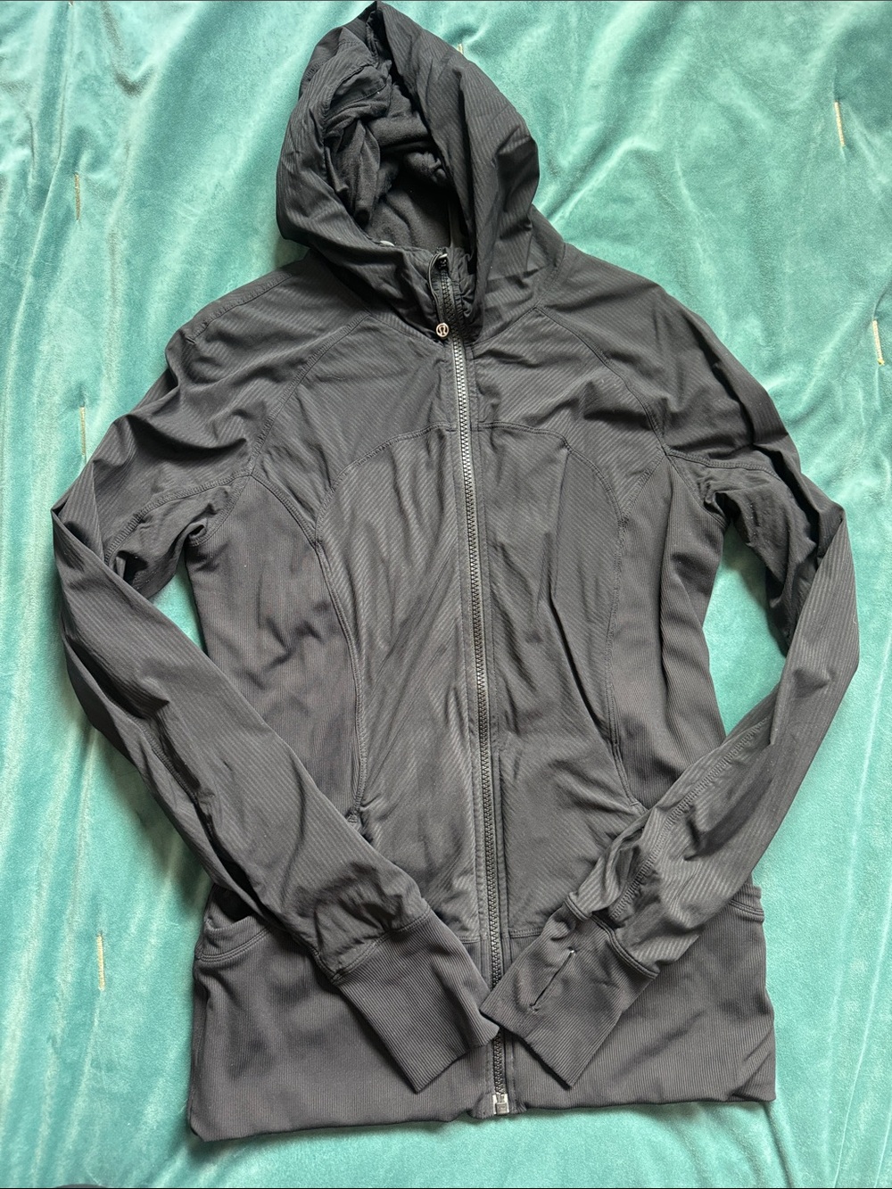 lululemon athletica Black Hooded Full-Zip Jacket